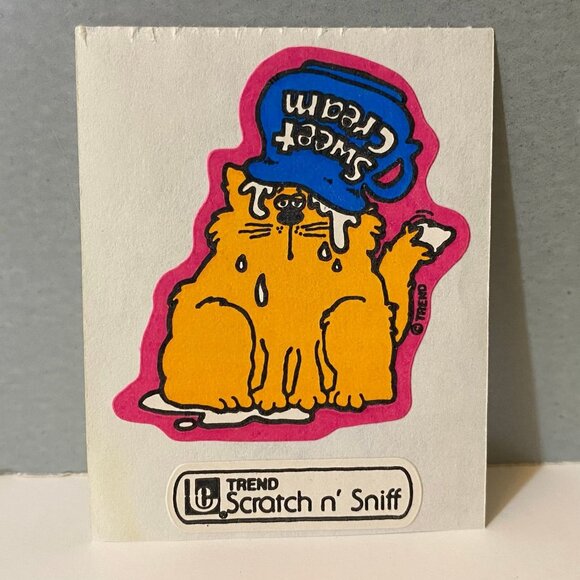 Trend | Other | Vintage Trend Sweet Cream Scratch N Sniff Cat Sticker ...